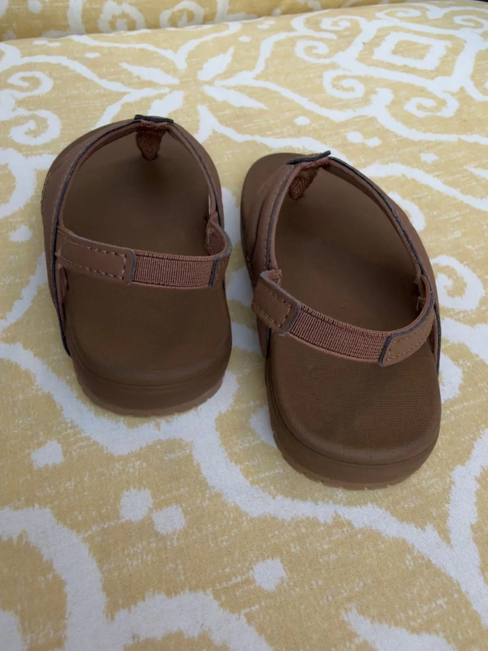 Kids Brown Slingback Thong Sandals - Comfortable Everyday Wear